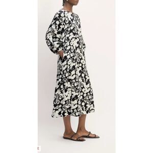 Everlane THE LINEN A-LINE MIDI DRESS oversized size 0